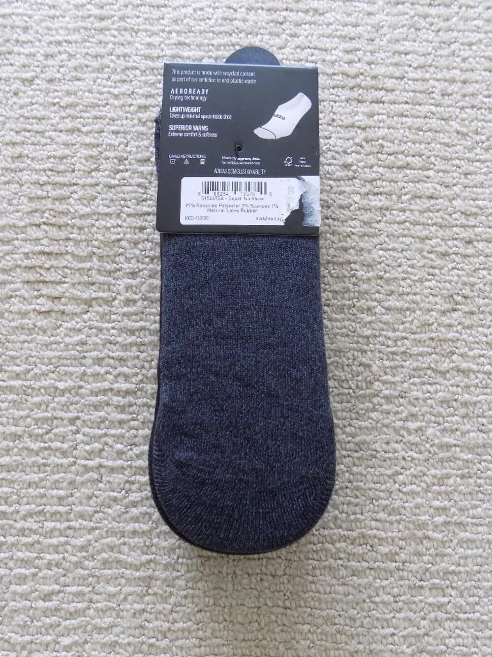 MENS ADIDAS SUPERLITE 6 PACK SUPER NO SHOW SOCKS